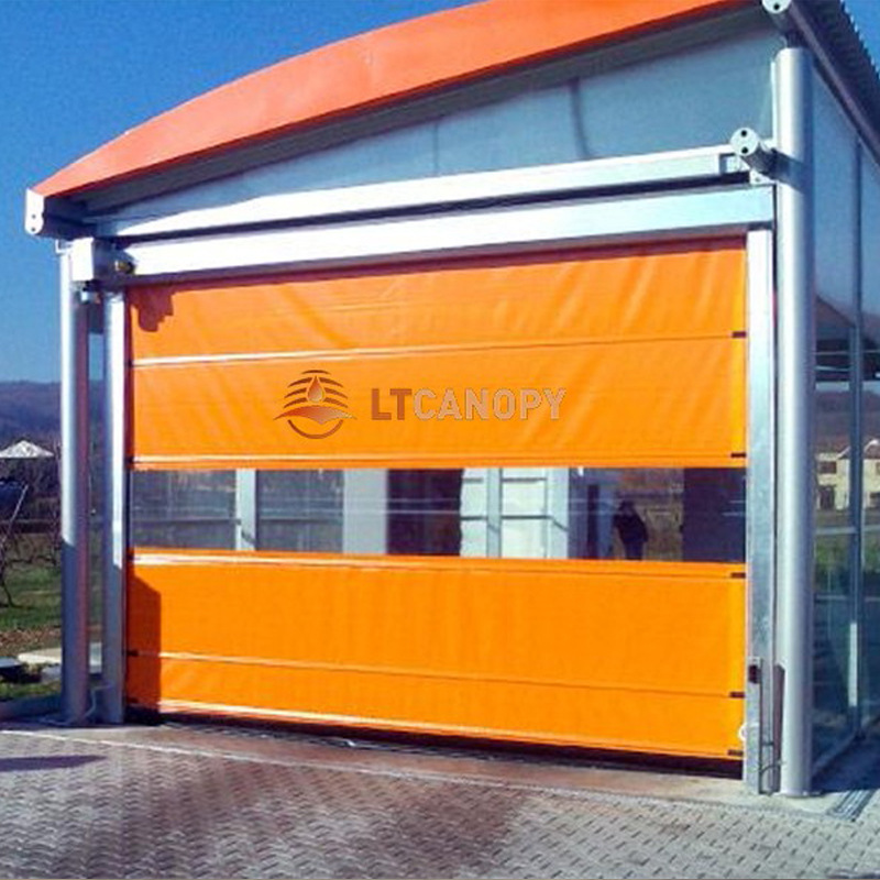 Factory direct supply electric roller shutter door industrial PVC canvas intelligent induction transparent fast roller shutter door isolation roller shutter