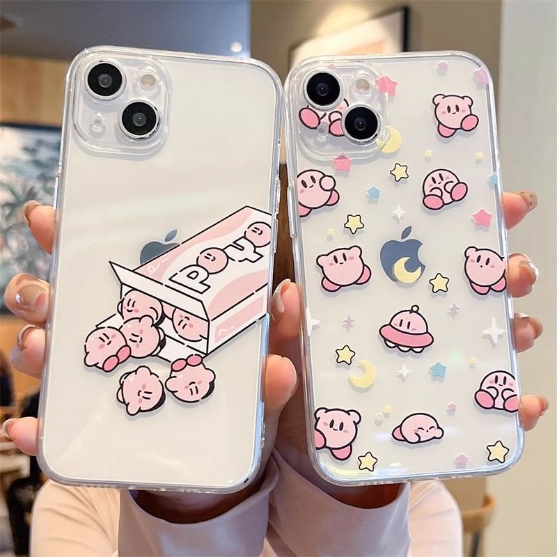 Kirby Is Suitable for Phone16Promax Mobile Phone Case Apple 12/15 Mobile Phone Case 14 Men and Women 16 Silicone Soft Kirby Is Suitable for Phone16Promax Mobile Phone Case Apple 12/15 Mobile Phone Case 14 Men and Women 16 Silicone Soft