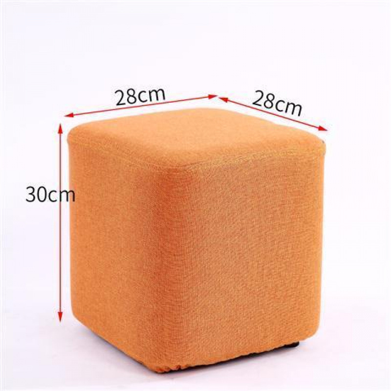 살구색/오렌지색 30cm 사각 스툴 - 장인의 손길로 엄선