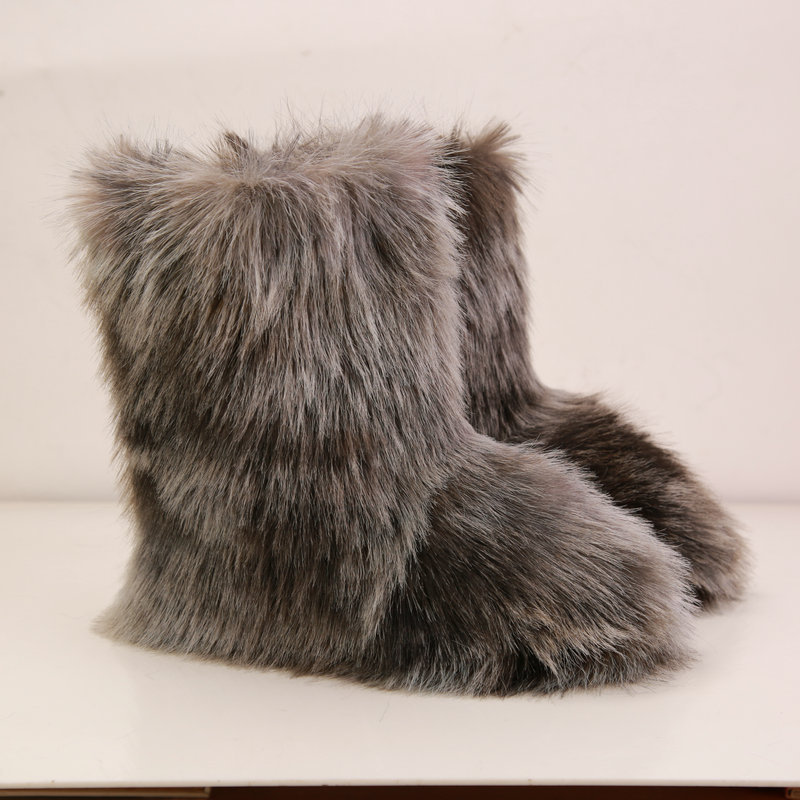 Fabricantes al por mayor 2025 primavera nuevo estilo tie-dye how botas de nieve otoño e invierno botas de piel al aire libre para mujer