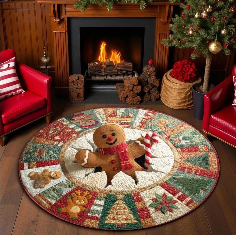 Navidad transfronteriza sala de estar gran área alfombra de terciopelo de cristal alfombra 3D alfombra de decoración de perlas visuales estereoscópicas image 5