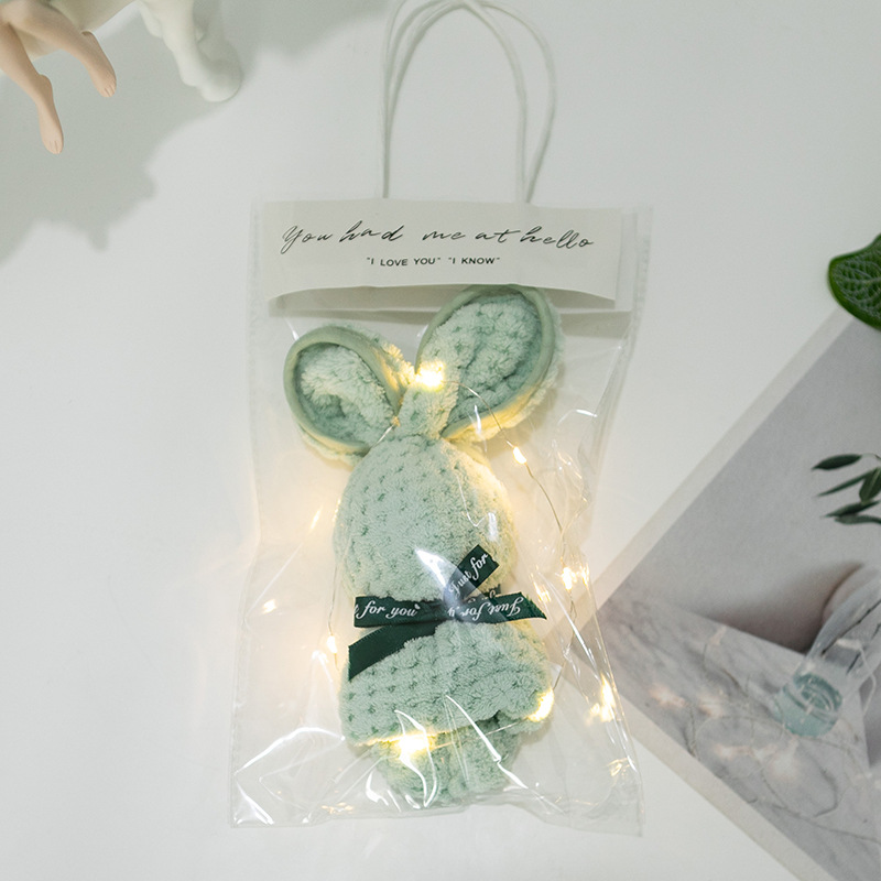 랩 그린 래빗 + 핸드백 + 따뜻한 램프