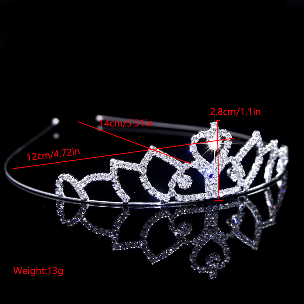 100g Weight Hair Band Hair Accessories Type 1 Piece Quantity Wedding, Banquet Occasion Rhinestone Material Crown Pattern Women's Gender Glam, Bridal Style Women's Glam Bridal Crown Rhinestone Hair Band 9