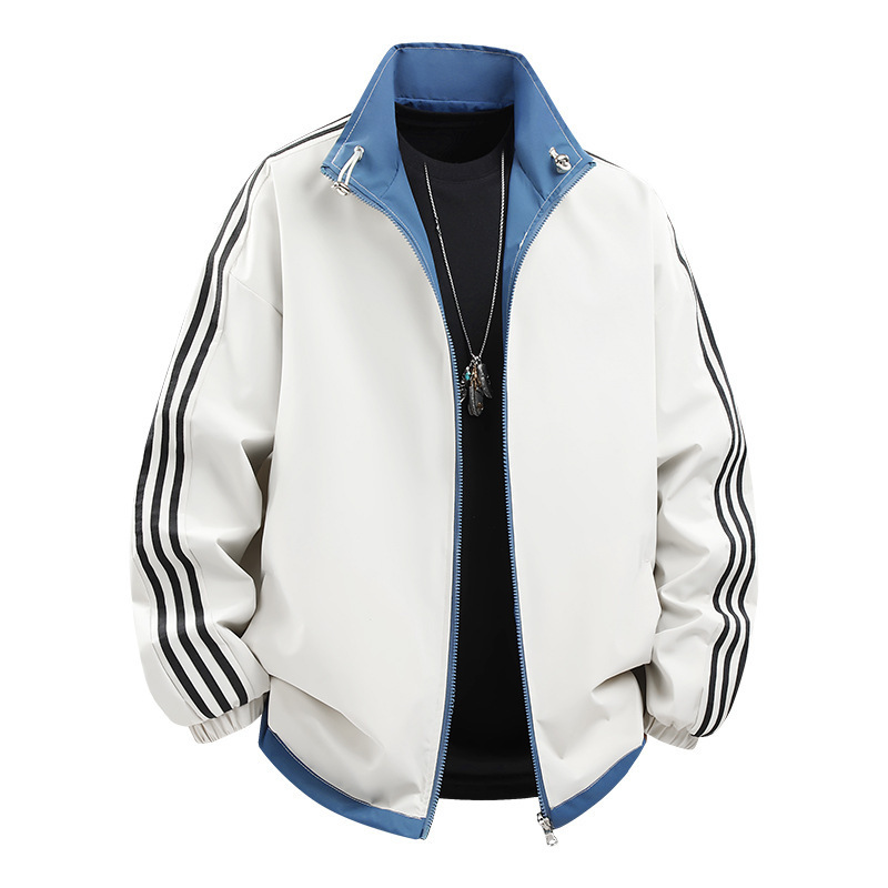 2025 Patent Couple's Jacket Two-sided Wear Men's and Women's Spring and Autumn Jacket Men's Jacket Casual Sports Windbreaker 2025 Patent Couple's Jacket Two-sided Wear Men's and Women's Spring and Autumn Jacket Men's Jacket Casual Sports Windbreaker