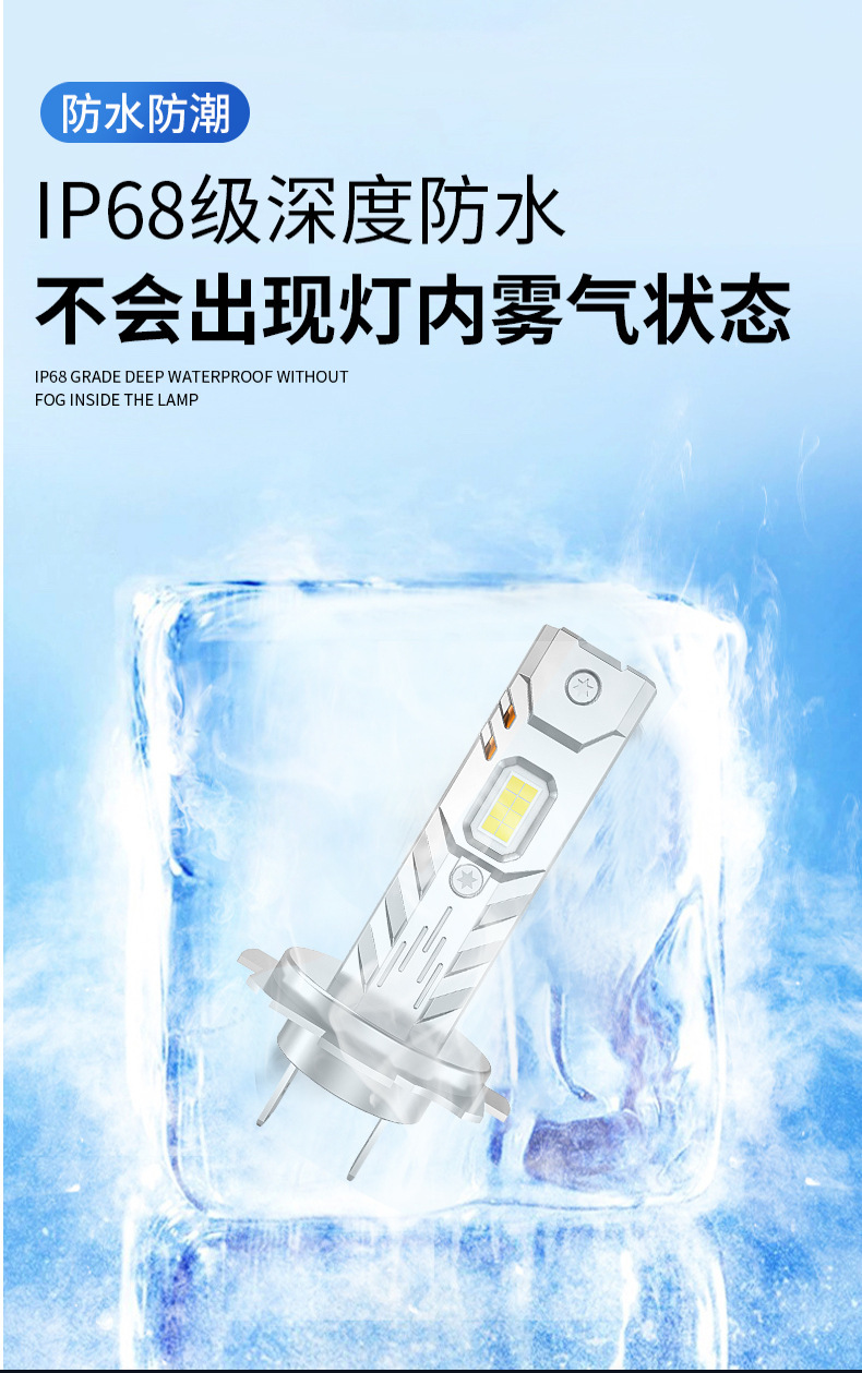 New Amazon Car Led Headlights Plug-In Type H7 H1 H4 H11 Super Strong Light Focus 6000K Headlight Front Fog Light