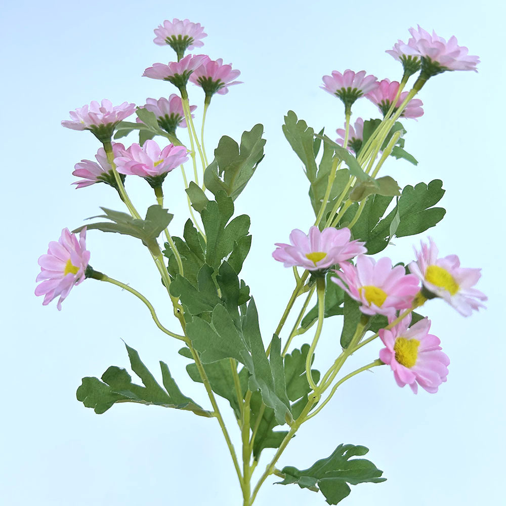 Simulazione piccola margherita gerbera fiore artificiale 5 forchette 20 composizioni floreali di camomilla oggetti di scena per fotografia crisantemo olandese crisantemo selvatico outs_voghion.com