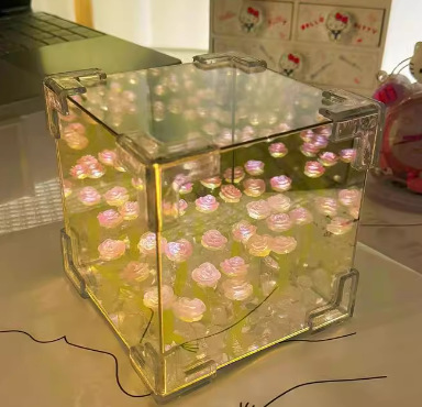 20 luces nocturnas del cubo de Rubik de rosas