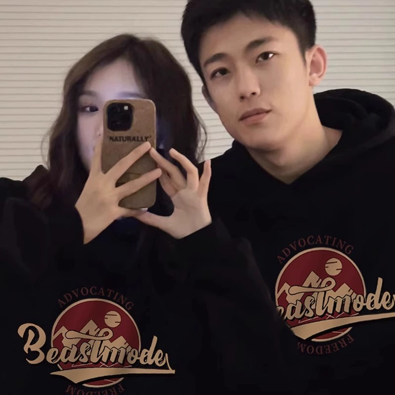 [Двойная шляпа, тяжелый хлопок, тонкий/бархатный бархатный бархат] Специальная пара свитер весенне-осенний нишевый пальто