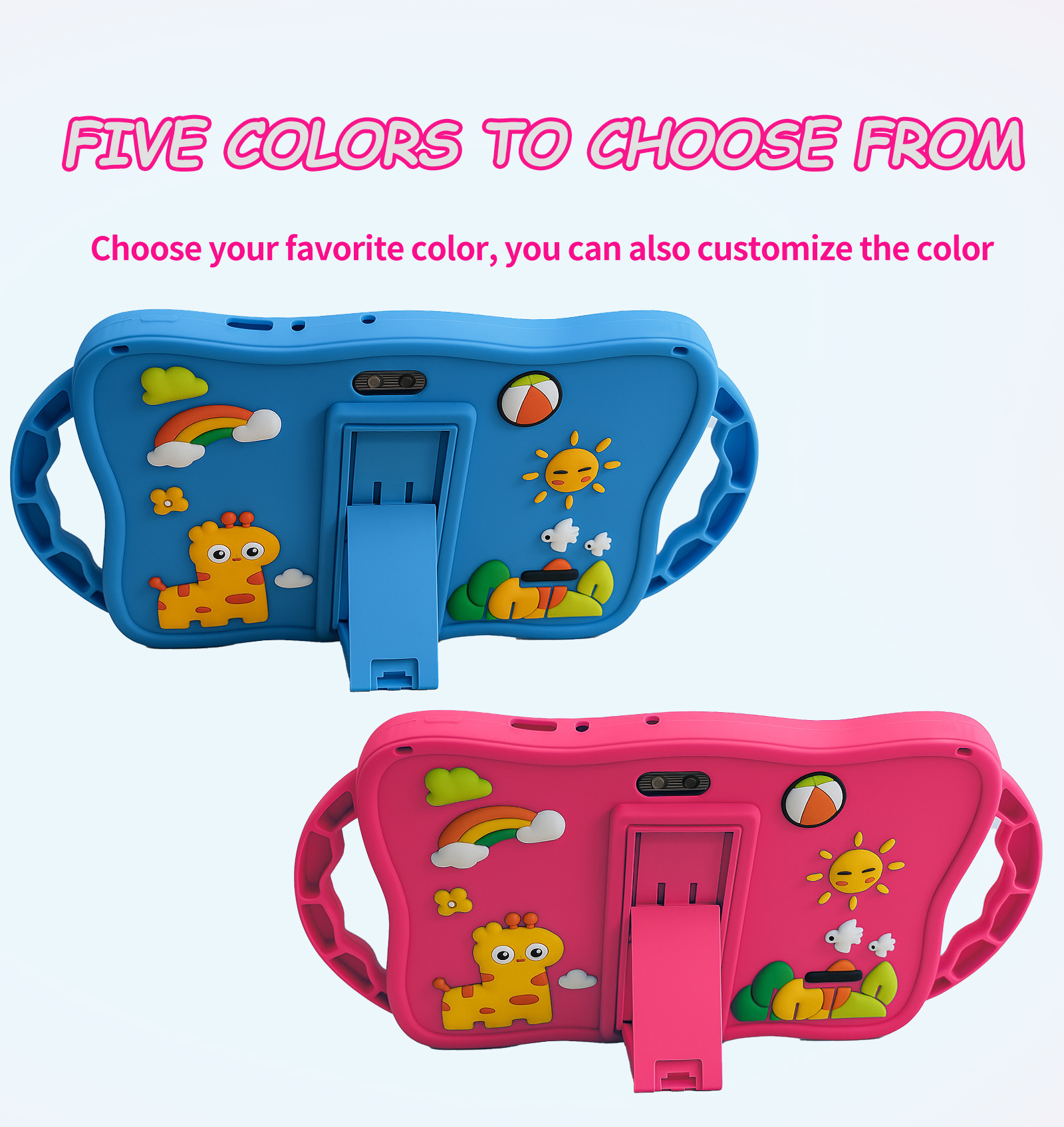 Giraffe Kinder-Tablet 7 Zoll für Grenzhandel, IPS HD-Display mit Ständer, iwawa stoßfest Android-Tablet