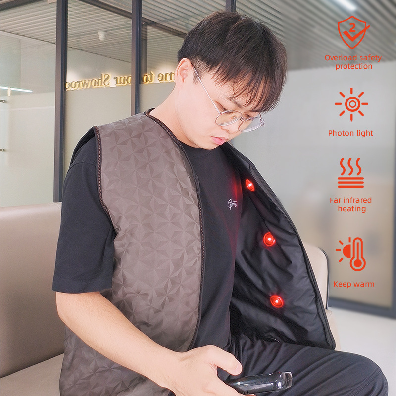 2026 New Product: Far-Infrared Red Light Vest, Alternative to Sauna Blanket, for Therapy, Sweating, and Care for Shoulders, Neck, Back, and Waist