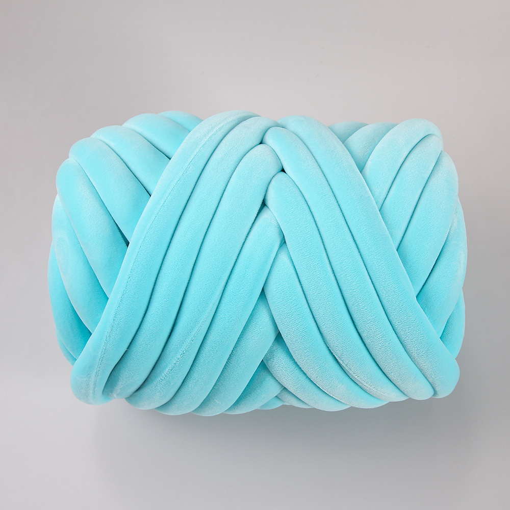 Terciopelo ultra grueso islandés hilo de lana relleno de algodón grueso tejido a mano DIY almohada bolsa línea de choque bebé