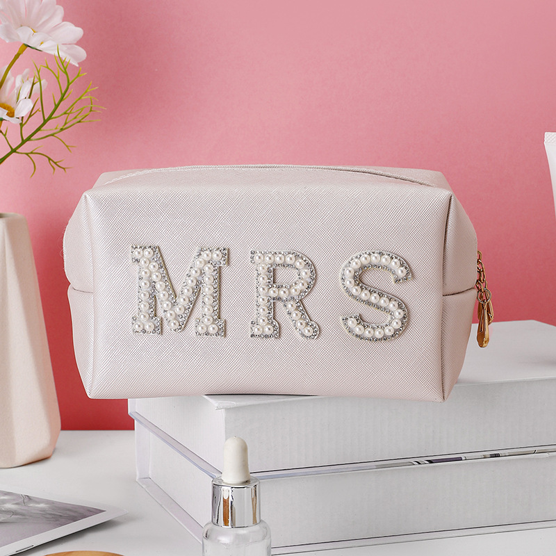 Amazon nuevo portátil carta perla bolsa de cosméticos gran marca de moda de alta apariencia de maquillaje bolsa de almacenamiento al por mayor