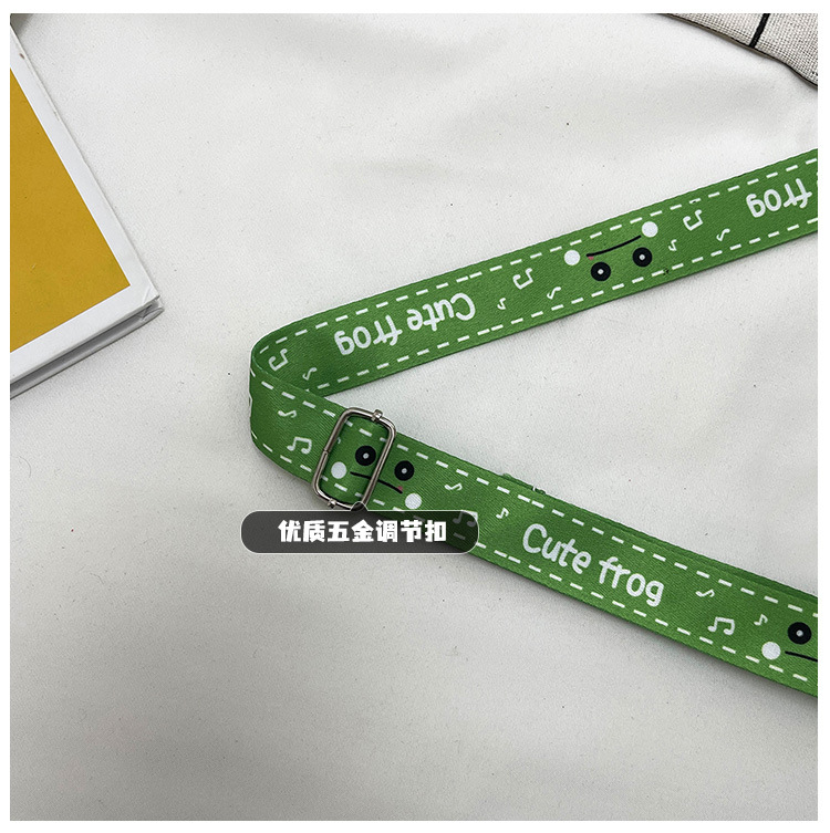 2021 Autumn New stylish and cute green frog single-shoulder crossbody bag wallet plush toy birthday gift for girls undefined