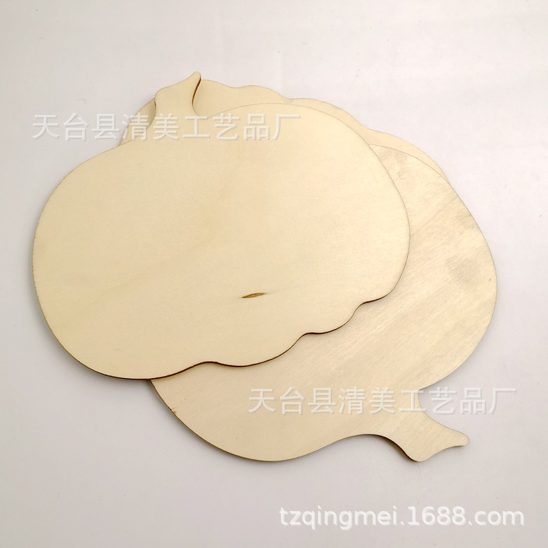 16*14cm gran calabaza de acción de gracias forma de madera decorativa calabaza sin procesar colgante de fiesta de Halloween