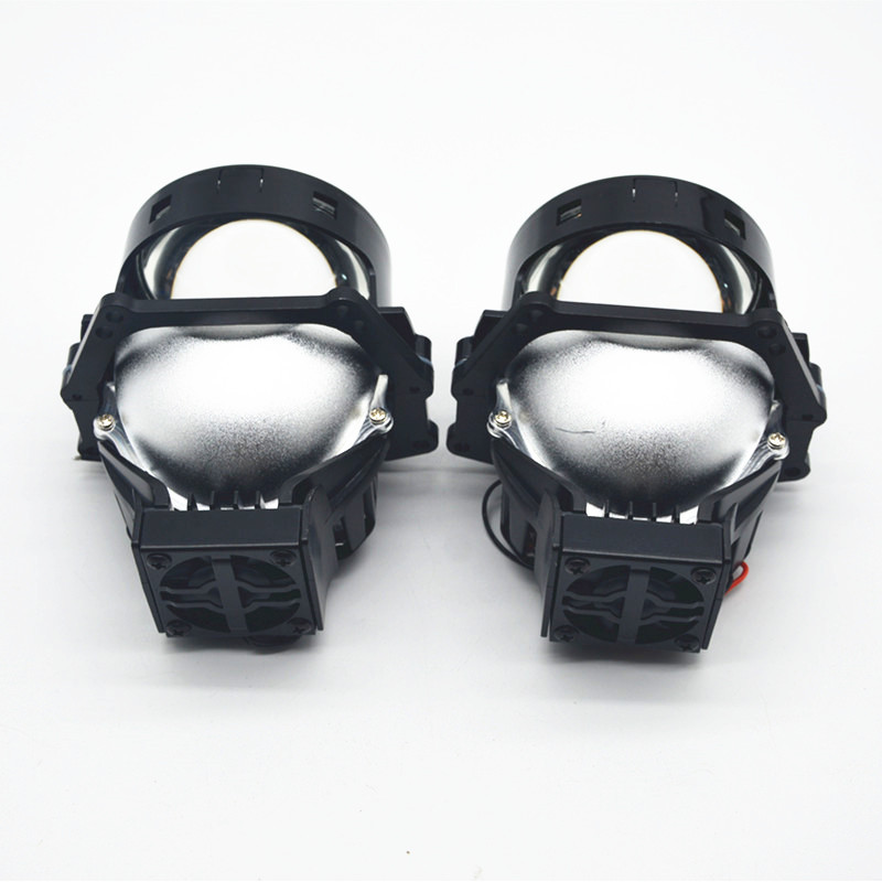 Auto LED doble taza de luz láser lente de doble luz condensadora de luz alta y cercana actualización de luz de automóvil universal 65W