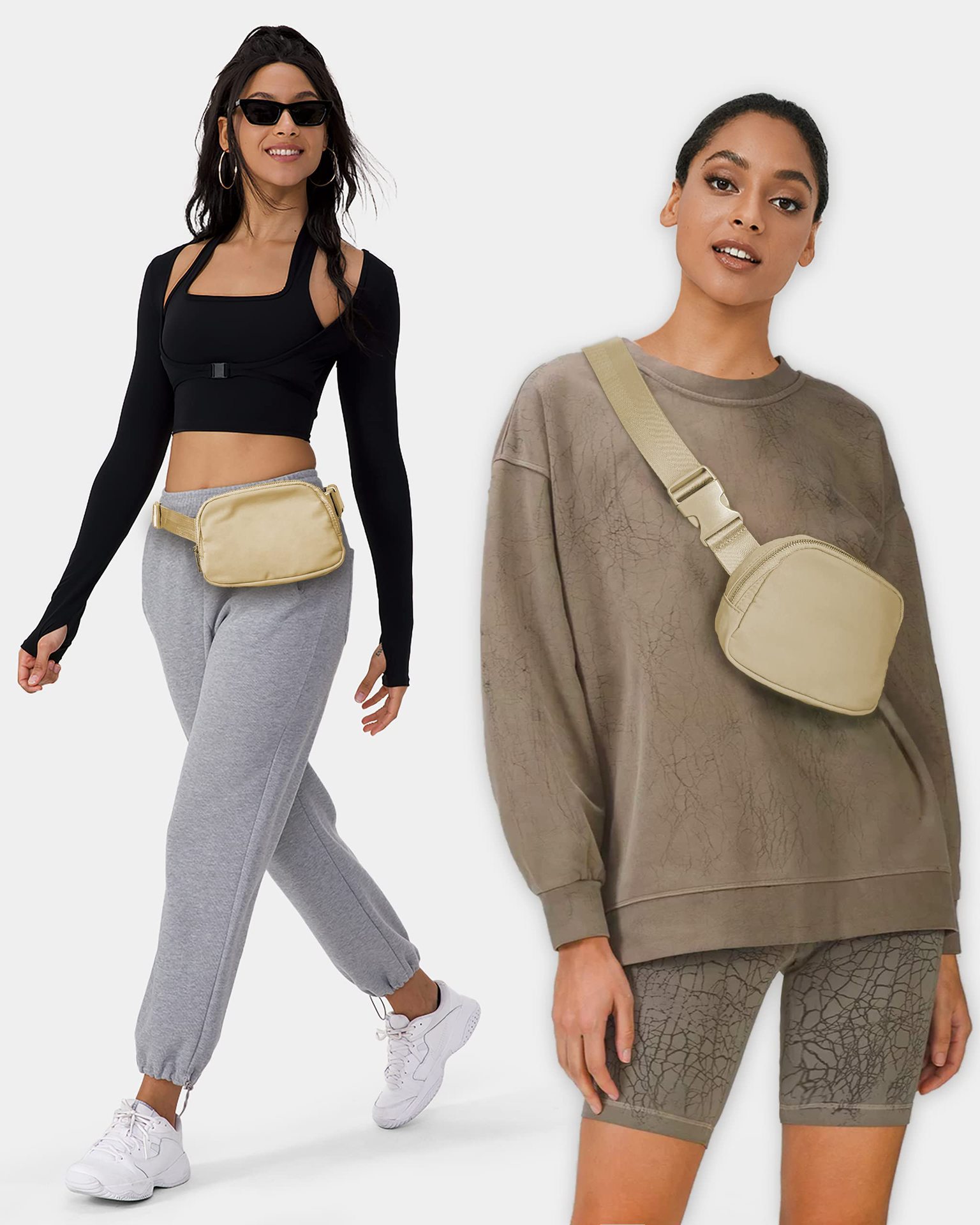 Women's with adjustable waistband, fashionable running and hiking waist bag_voghion.com