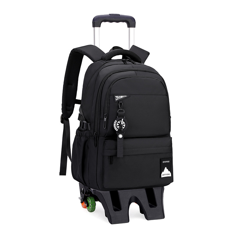 Mochila escolar con barra de tracción de moda de pescado natural transfronterizo Mochila escolar para estudiantes de secundaria y preparatoria de gran capacidad para hombres