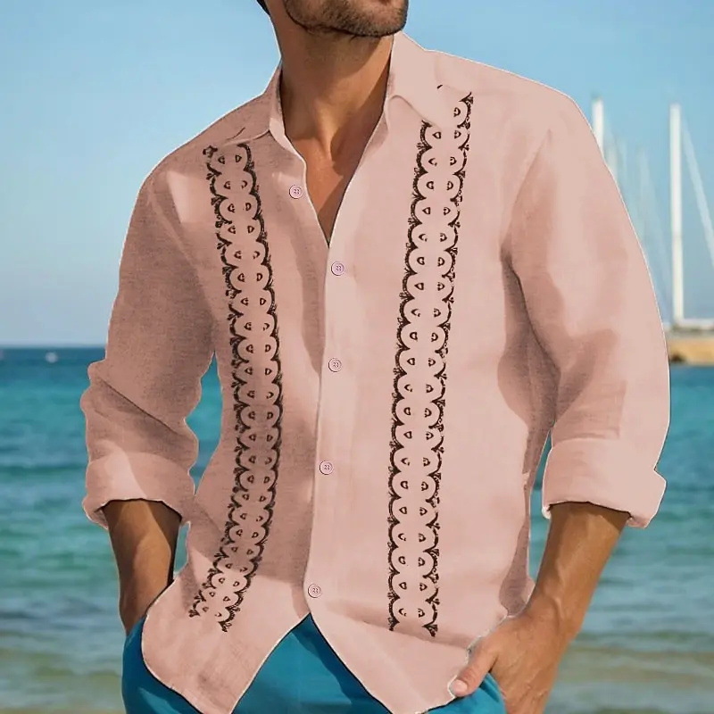 Camisa de manga larga para hombre de primavera y otoño, rayas sueltas de alta calidad 2024, nueva blusa que se puede usar por fuera MB12