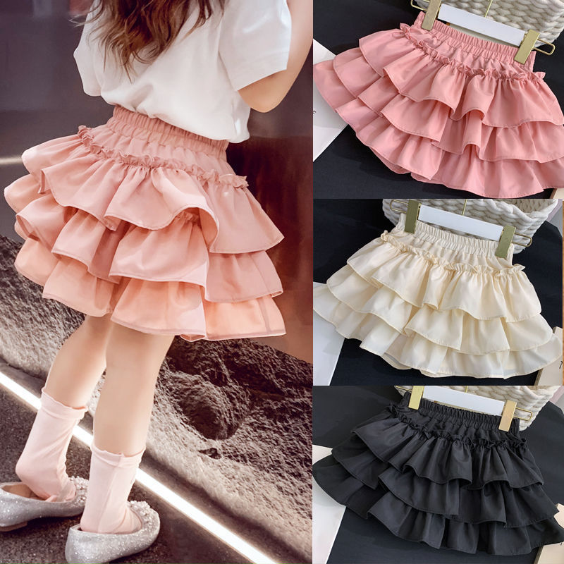 Girls' Short Skirts, Summer Children's Cake Skirts, New Princess Skirts, Medium and Large Children's Style Tutu Skirts, New Chinese Style