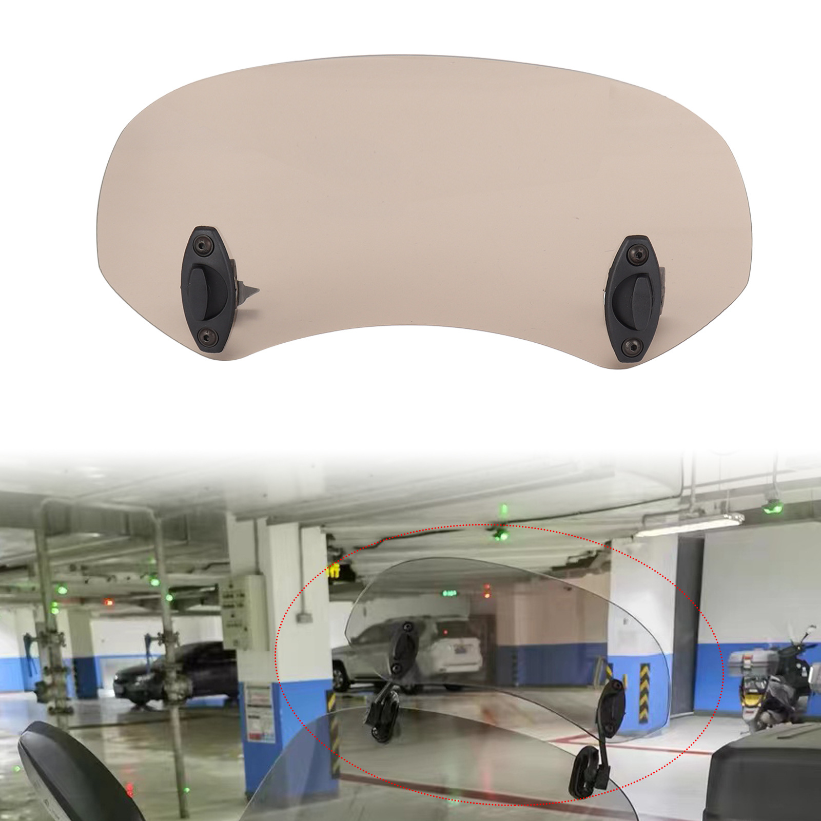 Universal Motorcycle Modification Parts, Height-Adjustable Wind Deflector Suitable for Yamaha, Kawasaki, Honda