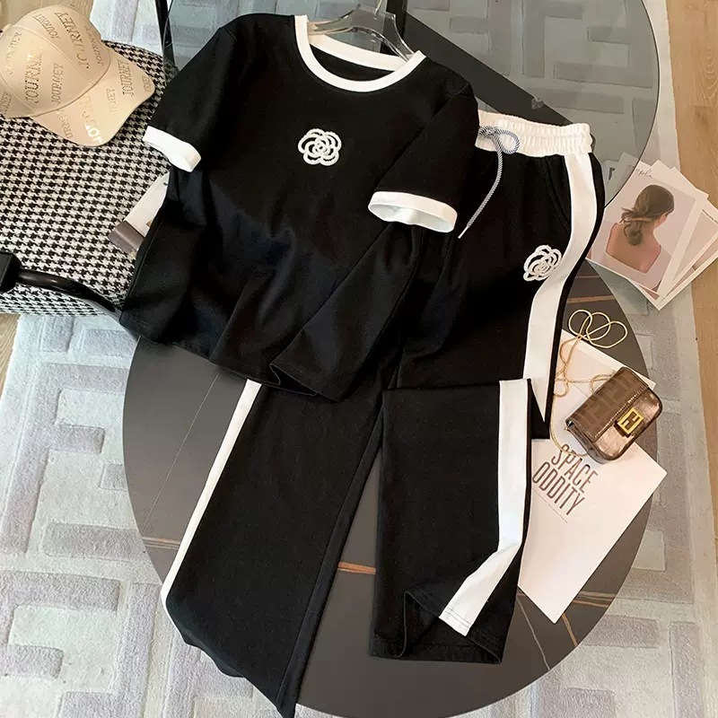 블랙 탑 블랙 바지