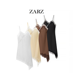 ZARZ 自制 欧美风 新款女装 百搭 时尚款 简约蕾丝不对称连衣裙