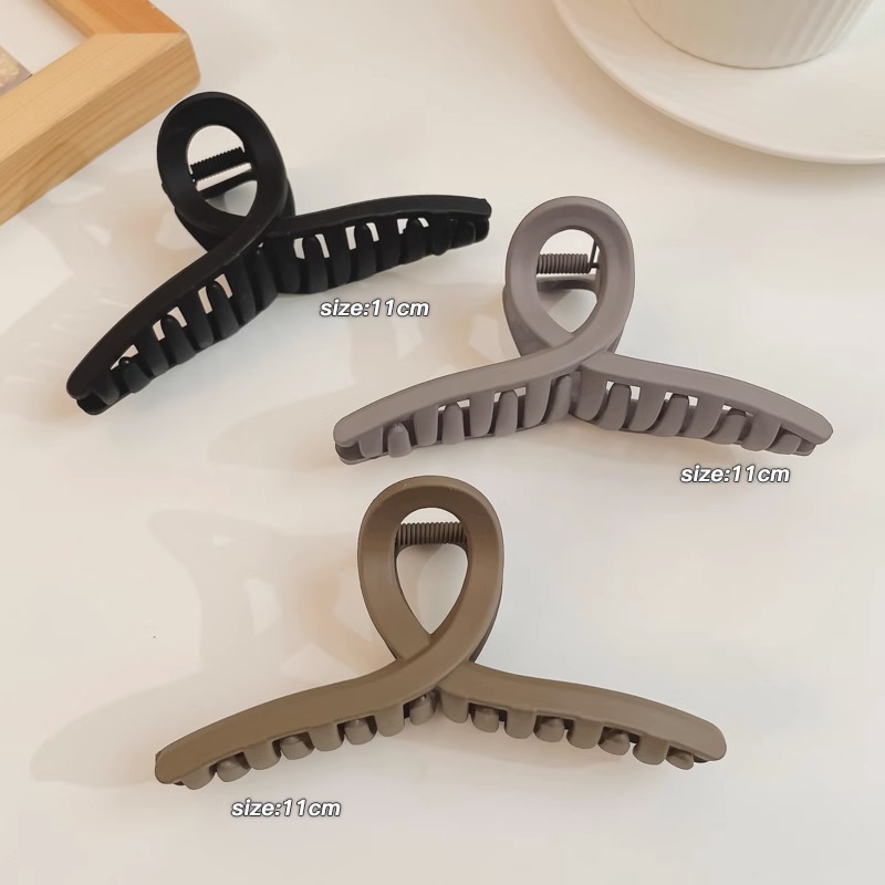 Horquilla de acrílico de las mujeres cuchara trasera updo clip de pelo grande celebridad de Internet elegante tiburón clip tocado simple horquilla