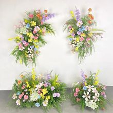 森系莫奈婚庆花园花地排花排绢花婚礼布置路引订婚装饰花艺批发