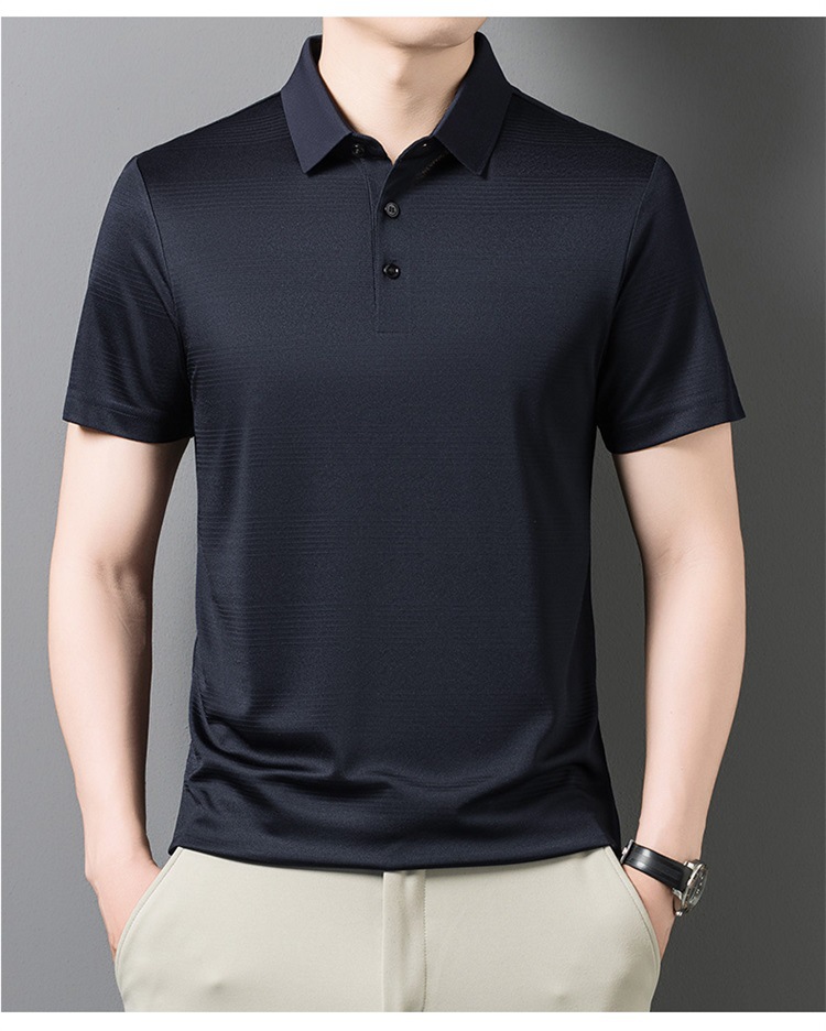 Áo thun nam tay ngắn lụa Mulberry cao cấp cổ tròn — Tây Ban Nha 9623 chi tiết 14