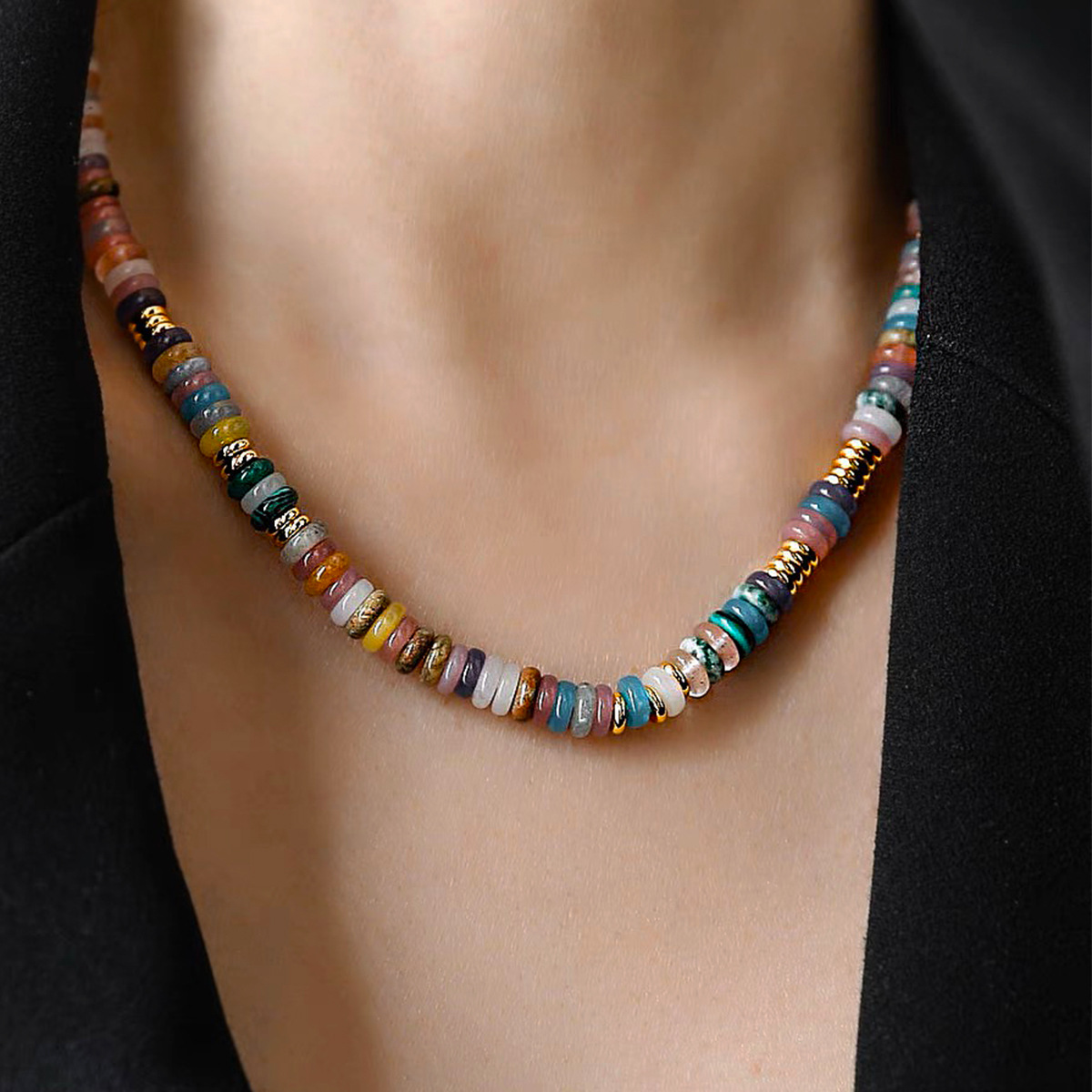 16g Weight PVD Coated Gold Plating Process Round 316L Stainless Steel  Synthetic Gemstones Simple Style Classic Style Waterproof Non Tarnish Surgical Steel Jewelry Set