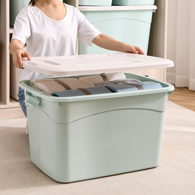 Caja de almacenamiento de juguetes Caja de almacenamiento de acabado de ropa gruesa transparente extra grande Caja de almacenamiento de plástico Caja de almacenamiento de edredón al por mayor
