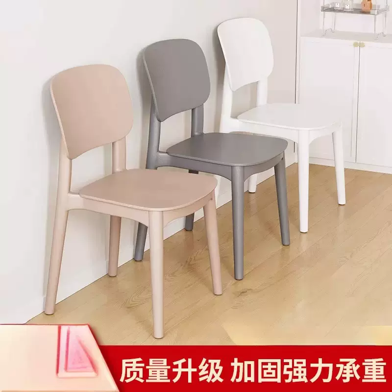 塑料凳子椅子餐厅靠背椅餐桌餐厅餐椅简约舒适加厚家用一体成型椅