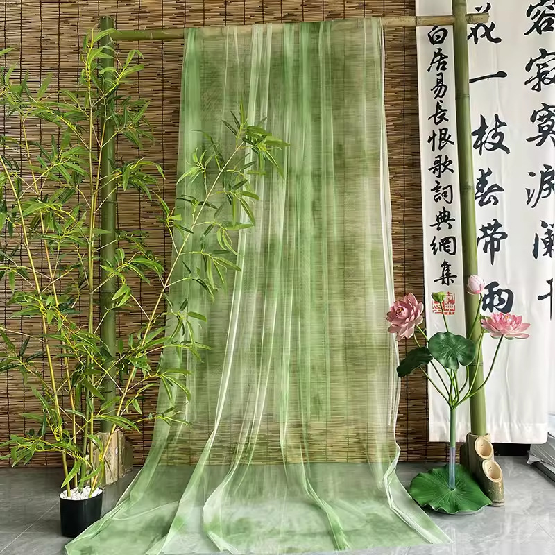 新中国式の国風の書道のカーテンの緑の色の布のカーテンの春の環は端午の節句のシーンを作って幼稚園のホールを配置します。|undefined
