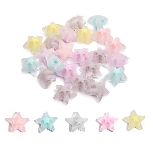 Transparent Acrylic Plum Blossom Heart Pentagon Star Straight Hole Earrings Pendant Materials DIY Handmade Jewelry Accessories Wholesale