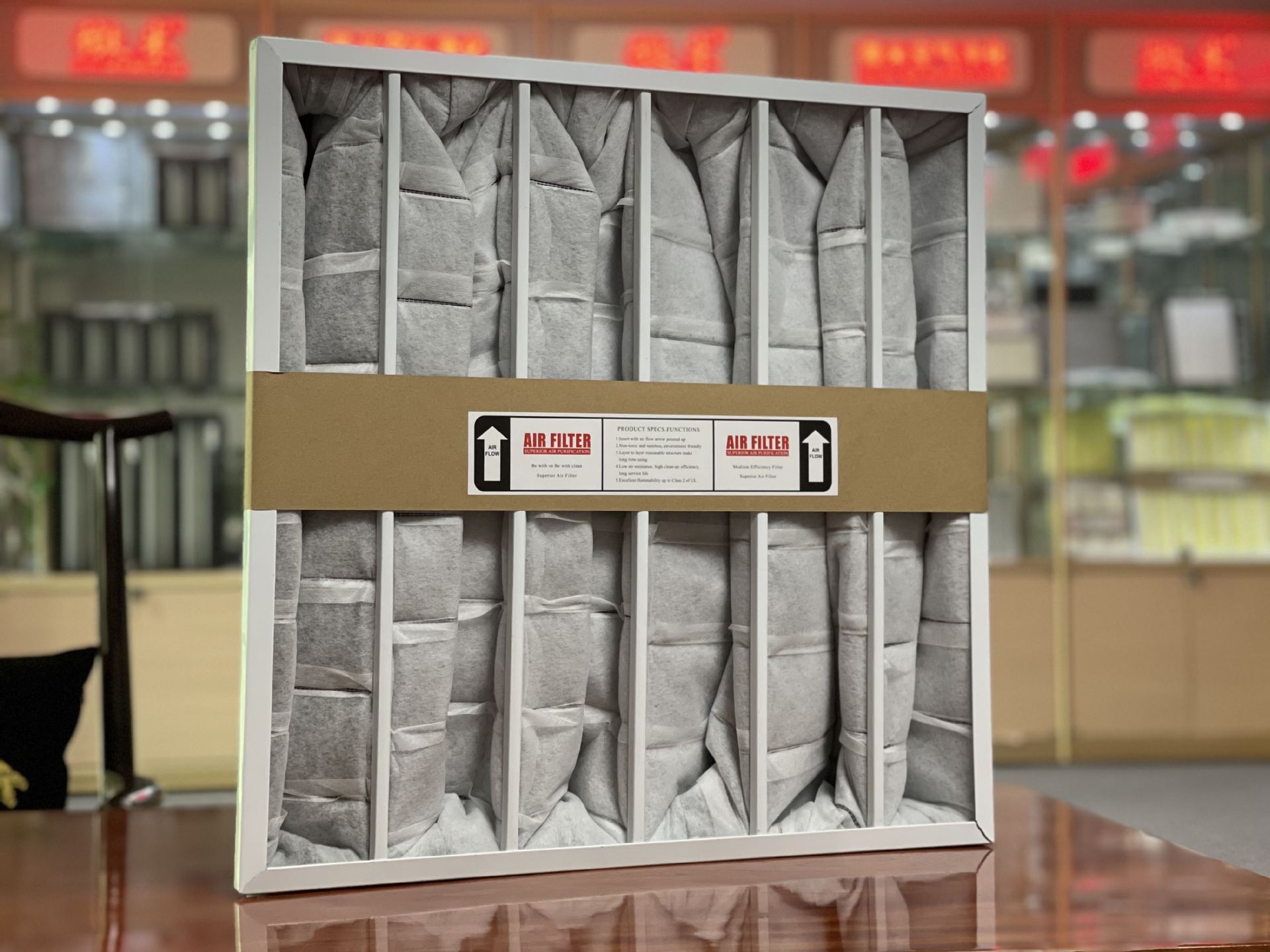 广东微米品牌袋式中效活性炭过滤器 空气净化器除异味过滤