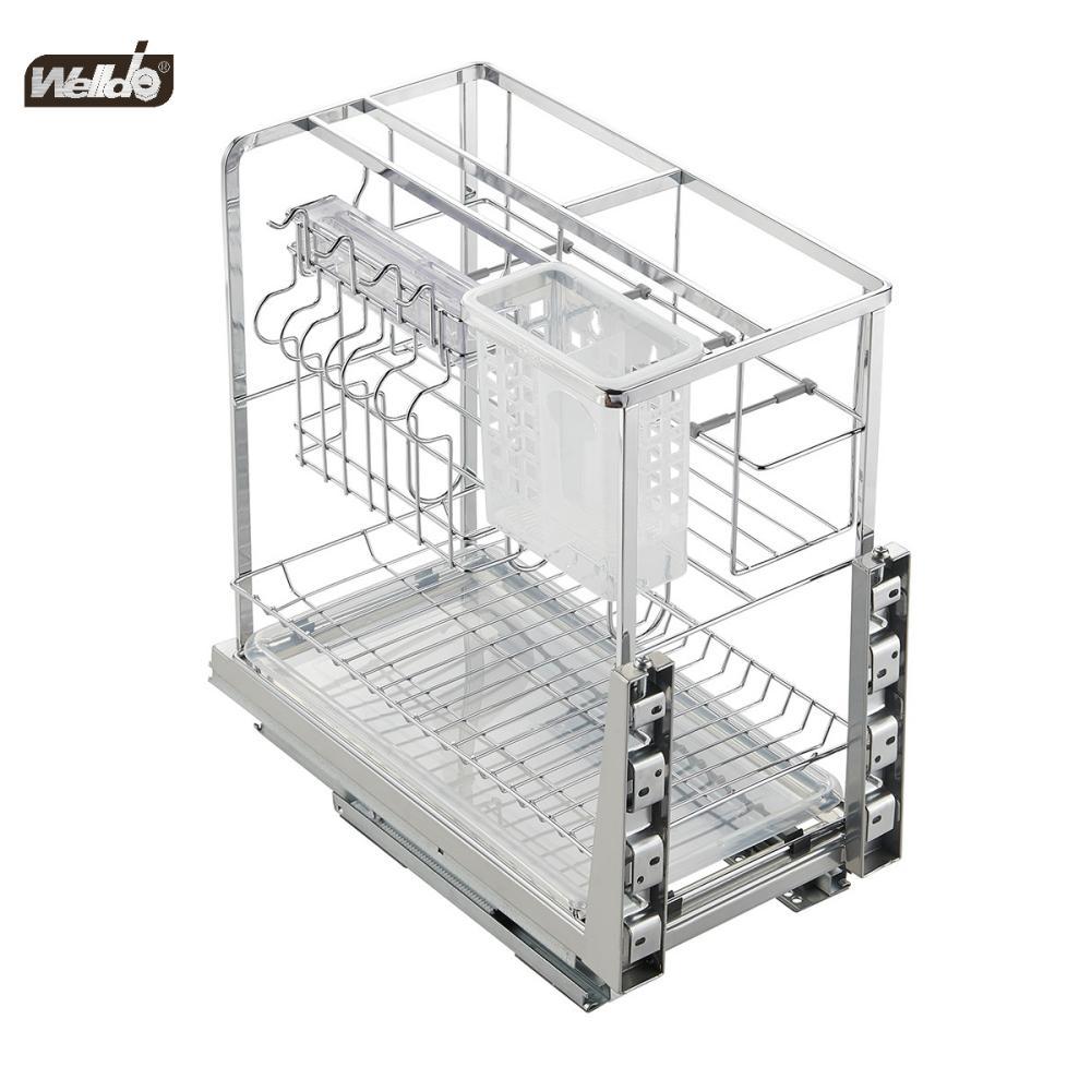 Welldo纬东 厨房地柜抽屉式功能拉篮橱柜抽屉式功能调味拉篮