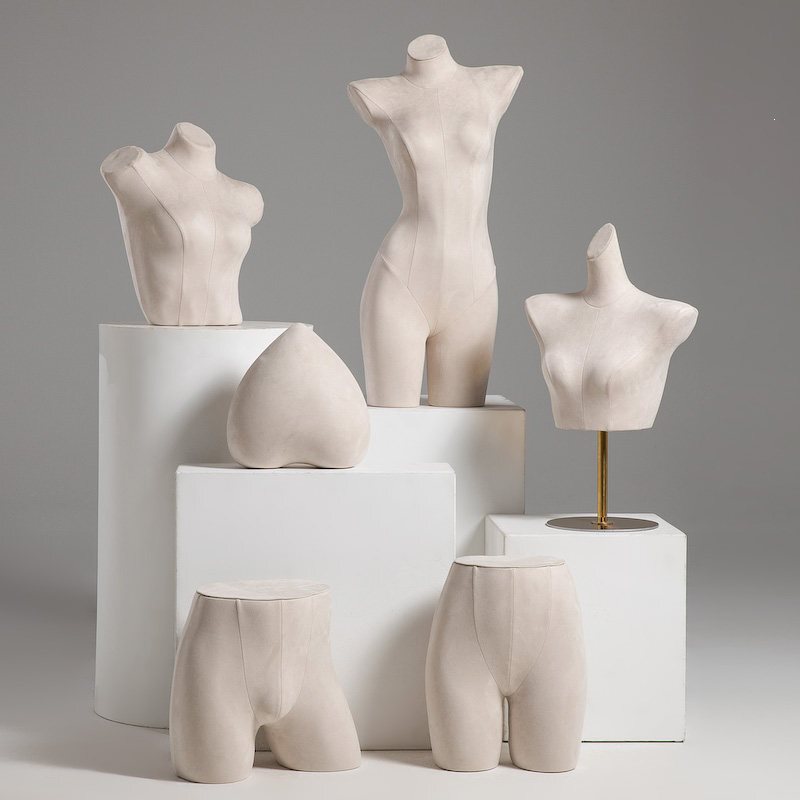 Bra and Lingerie Store Cloth-Covered Half-Body Mannequin for Window Display and Display Stand Bra and Lingerie Store Cloth-Covered Half-Body Mannequin for Window Display and Display Stand