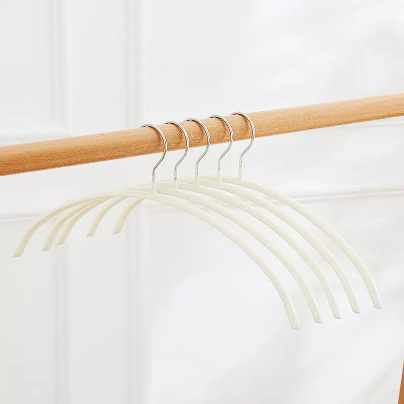 与同衣架无底浸塑半圆无痕衣挂加粗衣撑防滑不锈钢家用晾衣架批发