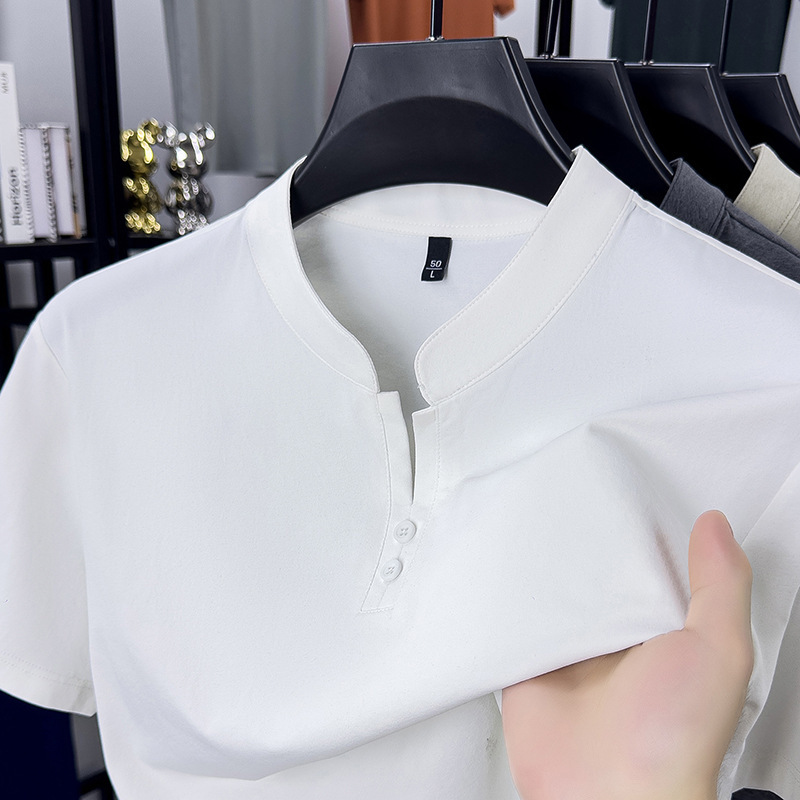 American Tommy Men's Short-Sleeved T-Shirt Summer New Solid Color Half-Sleeved Casual National Fashion Top Men's Large Size T-Shirt American Tommy Men's Short-Sleeved T-Shirt Summer New Solid Color Half-Sleeved Casual National Fashion Top Men's Large Size T-Shirt