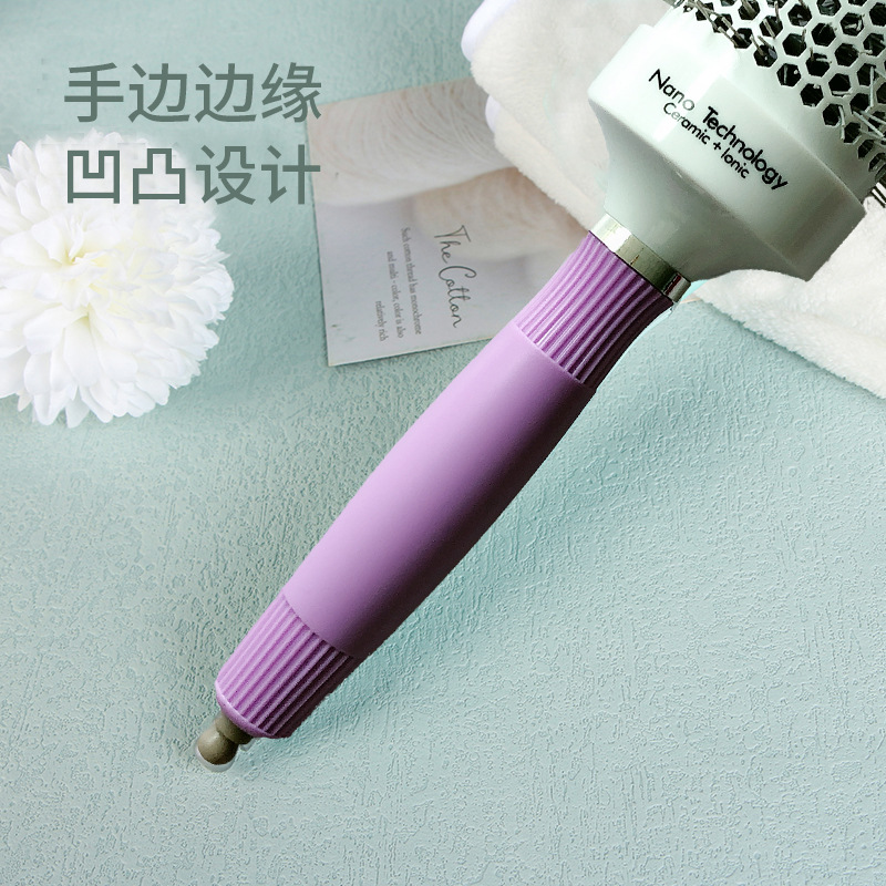 Tubo de aluminio de cerámica púrpura peine conducción de calor tubo de aluminio de aire peine panal peine rodillo peine rizador de pelo peine de modelado