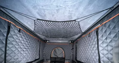 Shell Triangular Car Tent — Avtomobil dam çadırları - insulated-cotton-padding-around-the-inside-of-the-tent-2-3-people