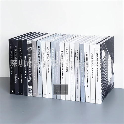 New stylish light luxury model room English decorated study room true book magazine display piece with flip pages true book