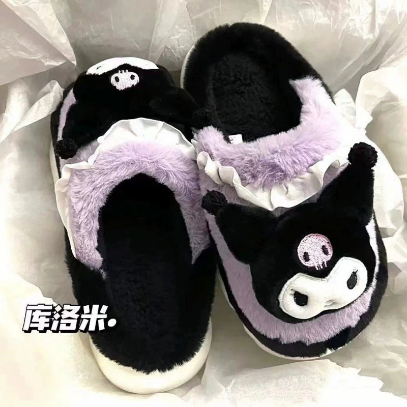 Hello kitty, winter cute keep warm slippers for students, plush