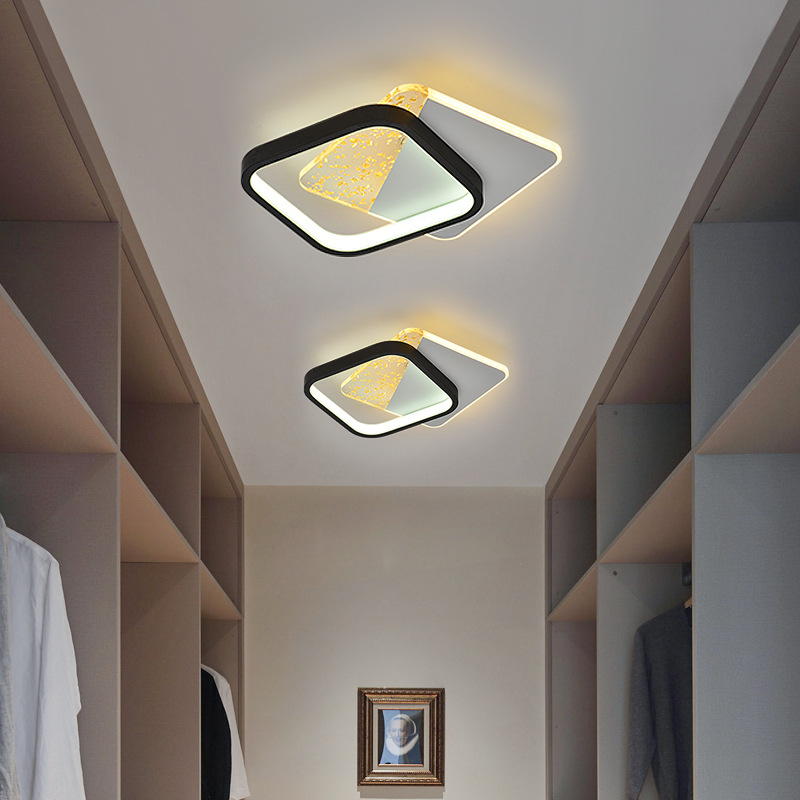 Modern and minimalistic acrylic square LED ceiling light for gazebo…