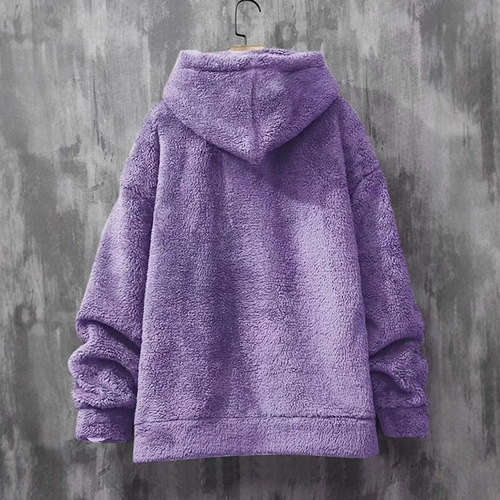Autumn/Winter New Arrival Men's Loose Casual Personalized Fashion Hoodie Coral Fleece Jacket for Men
