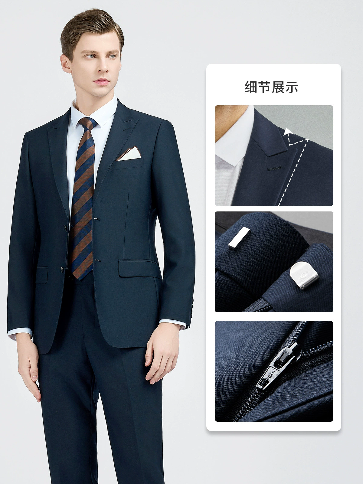Woolen dress, classic suit jacket for work, high-quality style, custom-made