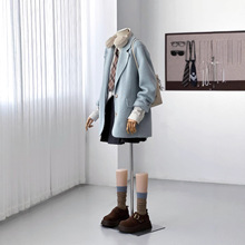 【海盐天空】温柔舒适经典百搭学院风西装版型羊毛外套HL143大衣