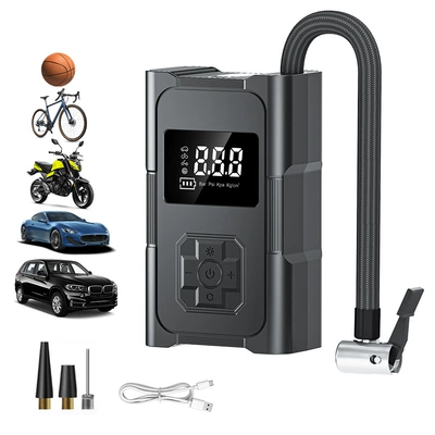 Lighting Digital Display Inflatable Pump – Hava nasosu - 2008-air-pump-rechargeable-model-with-digital-display-black-button