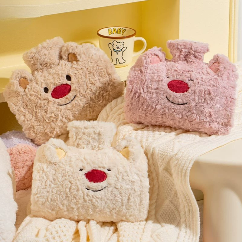 Cartoon plush water container, explosion-proof hand warmer for elementary school students, new collection