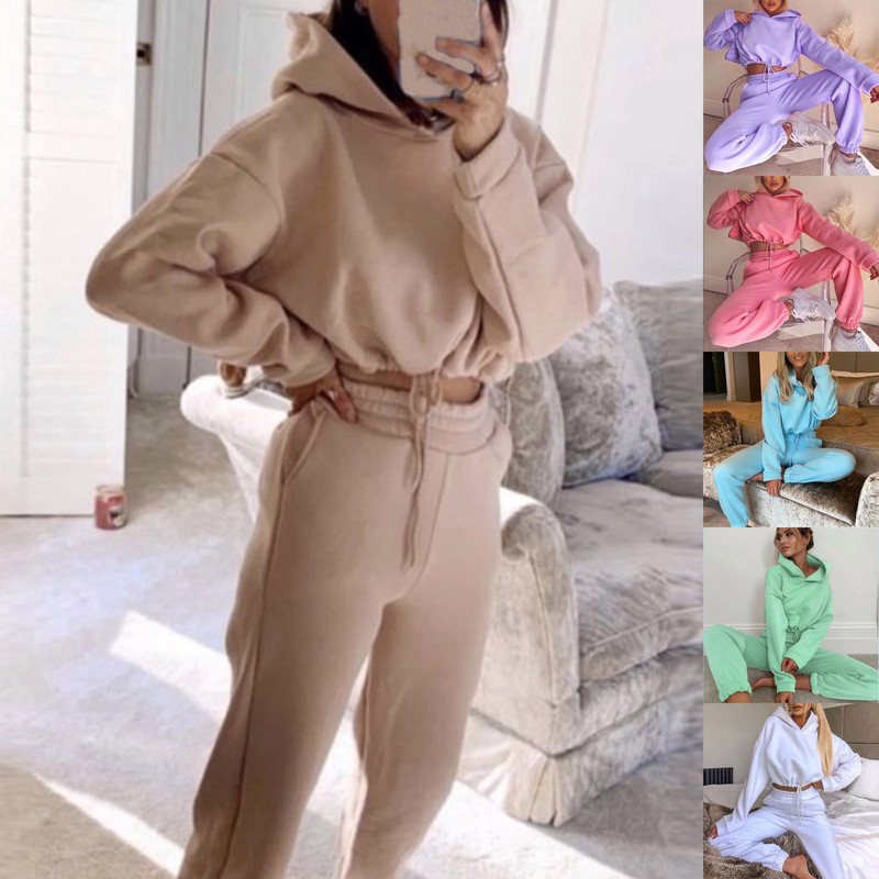 9691 # 2025 Autumn and Winter Hot Sale Amazon Ebay New Fashion Long-Sleeved Sports and Leisure Suit Two-Piece Set for Women